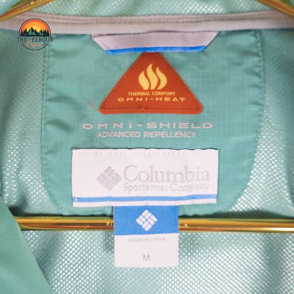 Columbia Switchback III Jacket Waterproof Hooded Teal/Terquoise Women's Size M - Picture 8 of 16